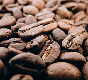 coffee beans up close