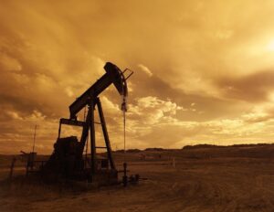 oil field sunset