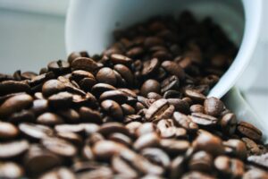 coffee beans in cup