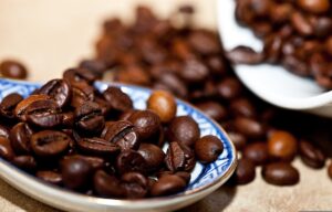 coffee beans in spoon