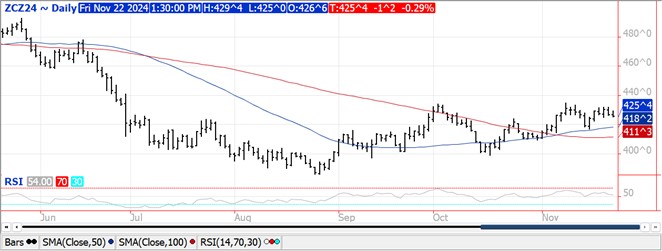 QST Corn chart for 11.22.24