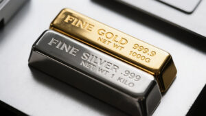 fine gold and silver bars