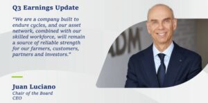 ADM Juan Luciano quote for Q3 2025 earnings