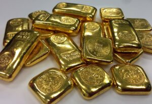 gold bullion pieces