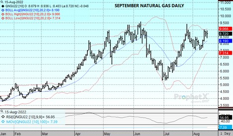 DTN Natural Gas Daily Chart