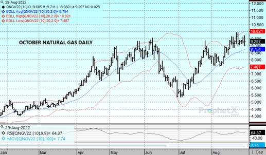 DTN Natural Gas Daily Chart