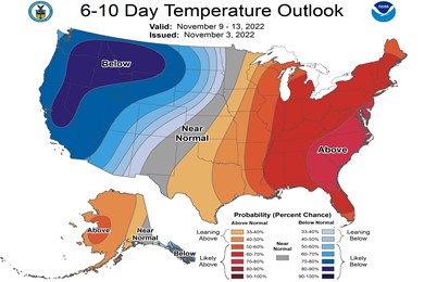 NOAA Weather Chart 11.4.22
