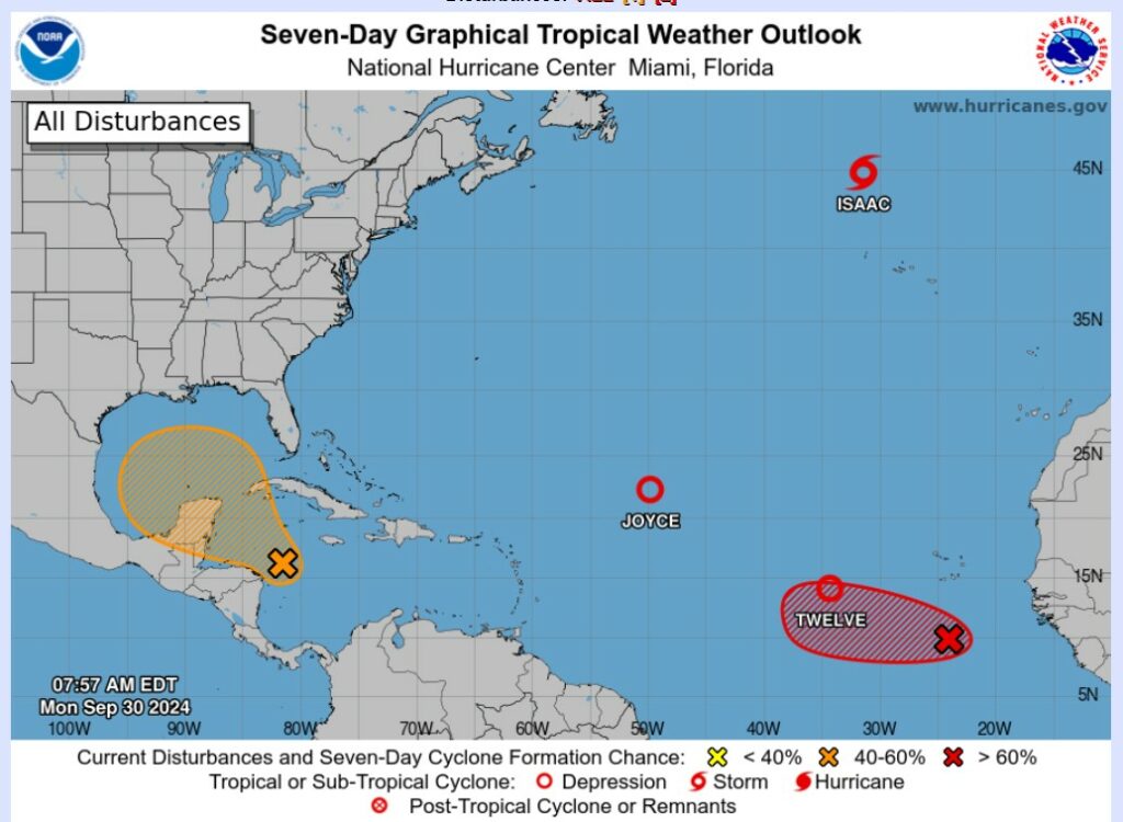 NOAA 7 Day Forecast map