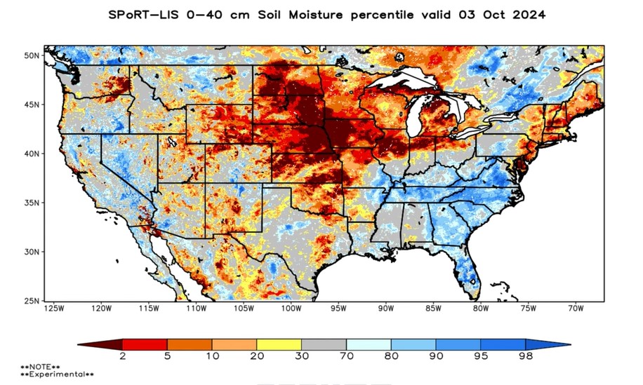 Soil Moisture Map on Oct 3