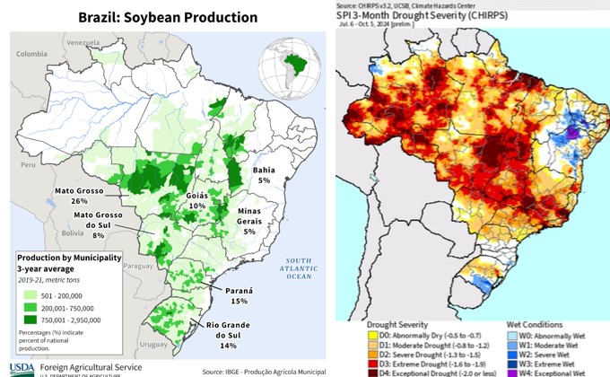 Brazil Soybean Production Map