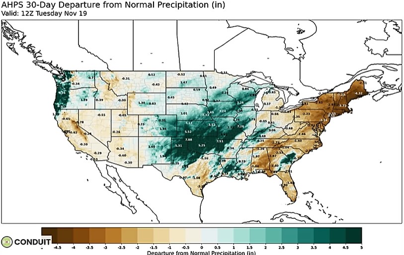 30-day precip map