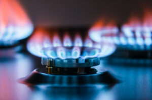 stove flame blue and red