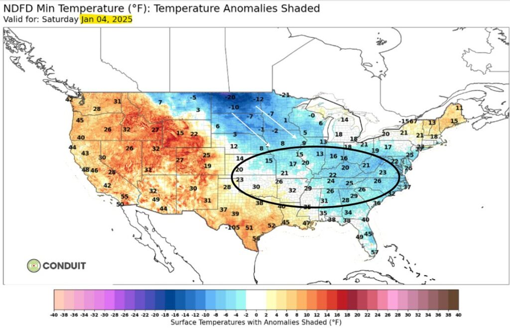 US Temperatures Map