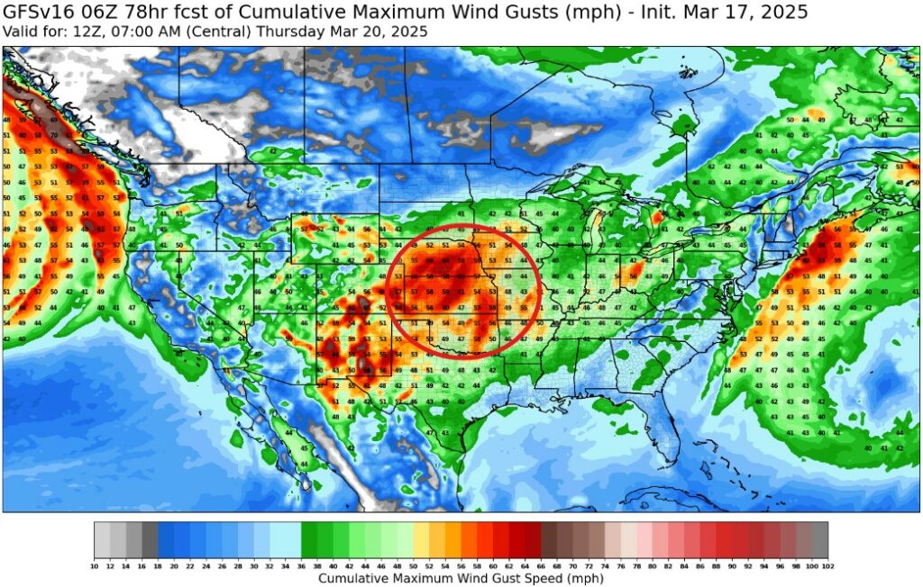 High Winds Map