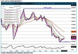 eSignal LC open interest chart on 1.6.26