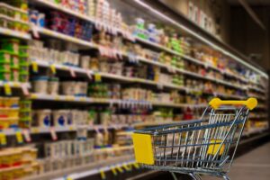 supermarket with cart