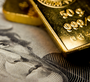 Gold Bars and US Currency